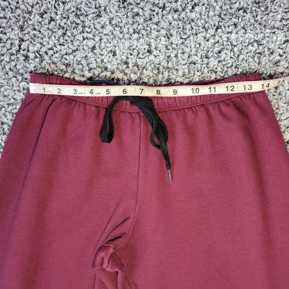 Pink Victoria's Secret burgundy wine red jogger sweatpants logo spellout preppy - Picture 8 of 11